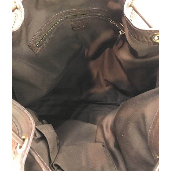 Gucci Shoulder Bag Interlocking Drawstring Leather Bag - Picture 3 of 8